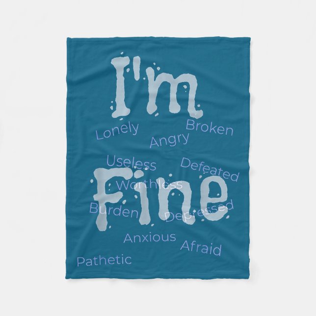 Manta Polar I'm Fine Suicide Prevention Awareness  (Anverso)