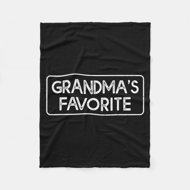 Manta Polar I'm Grandma's Favorite Funny Grandson Granddaughte (Anverso)