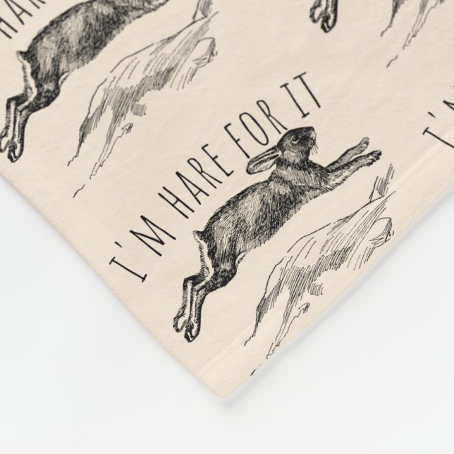 Manta Polar I'm Hare For It Punny Bunny Encouraging (Esquina)