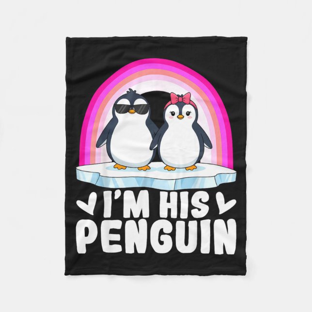 Manta Polar I'm Her Penguin Matching Couple Valentine Love Hea (Anverso)