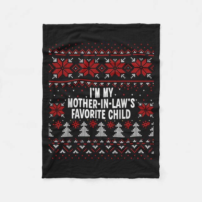 Manta Polar I'm My Mother-in-law's Favorite Child Funny Christ (Anverso)