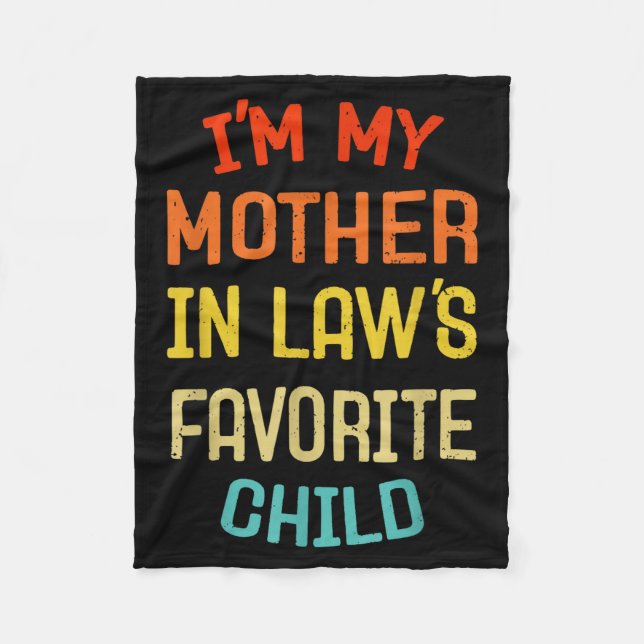 Manta Polar I'm My Mother In Law's Favorite Child Funny Son Da (Anverso)