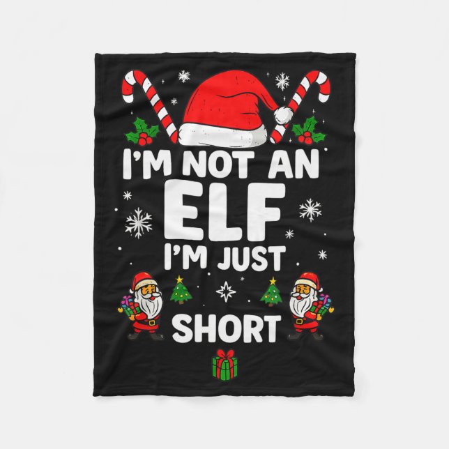 Manta Polar Im Not An Elf Im Just Short Funny Christmas Xmas M (Anverso)