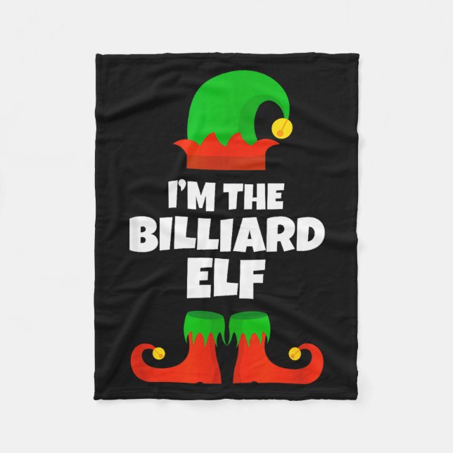 Manta Polar I'm The Billiard Elf Family Pajama Christmas Funny (Anverso)