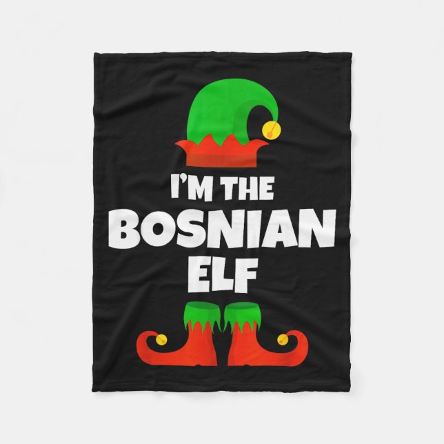 Manta Polar I'm The Bosnian Elf Family Pajama Christmas Funny  (Anverso)