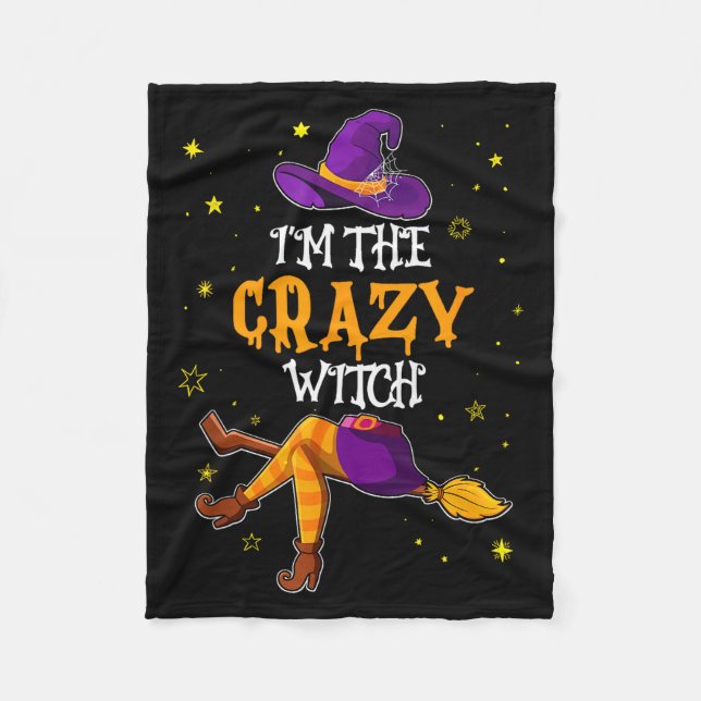 Manta Polar I'm The Crazy Witch Funny Halloween Matching Group (Anverso)