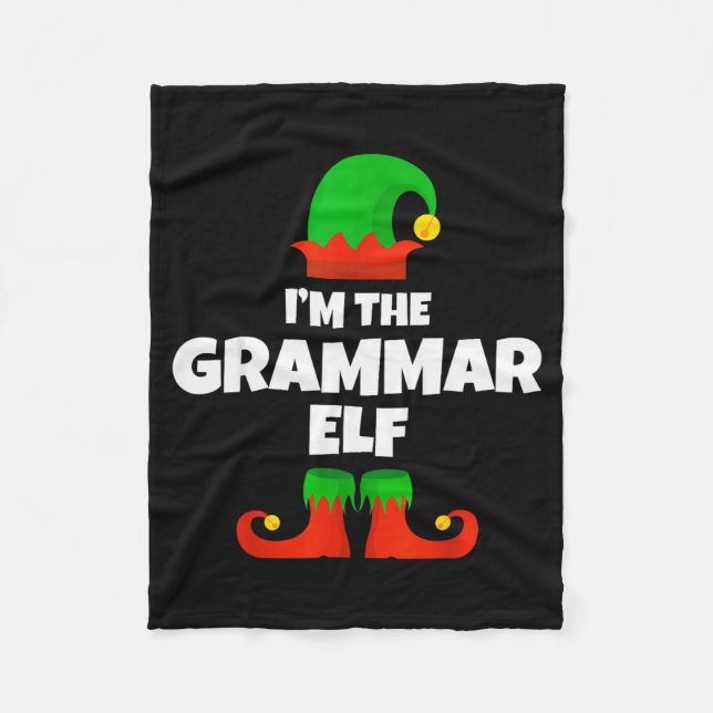 Manta Polar I'm The Grammar Elf Family Pajama Christmas Englie (Anverso)