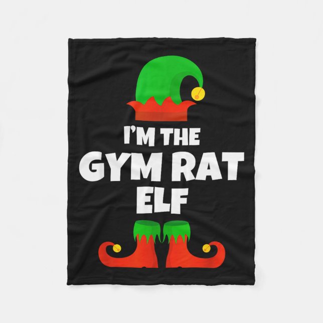 Manta Polar I'm The Gym Rat Elf Family Pajama Christmas Fitnes (Anverso)