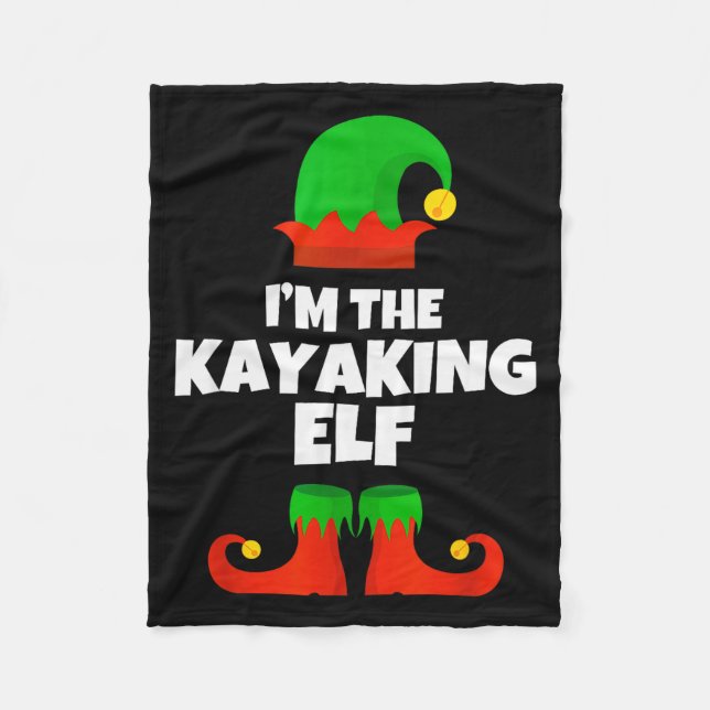 Manta Polar I'm The Kayaking Elf Family Pajama Christmas Kayak (Anverso)