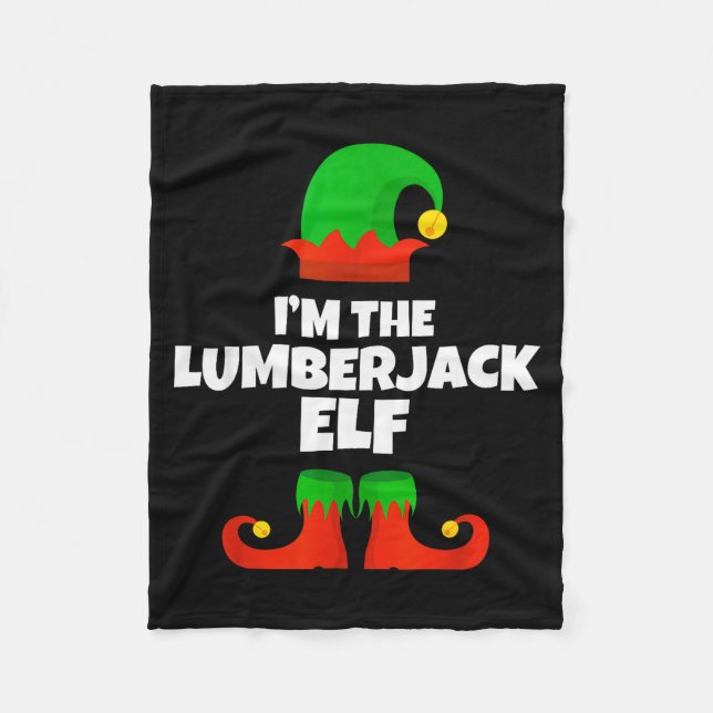 Manta Polar I'm The Lumberjack Elf Family Pajama Christmas Fun (Anverso)