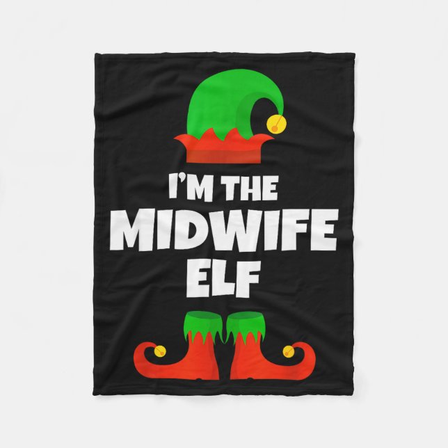 Manta Polar I'm The Midwife Elf Family Pajama Christmas Funny  (Anverso)