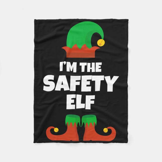 Manta Polar I'm The Safety Elf Family Pajama Christmas Funny  (Anverso)
