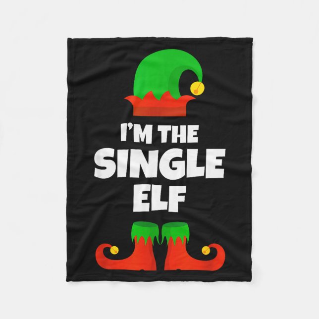 Manta Polar I'm The Single Elf Family Pajama Christmas Funny  (Anverso)