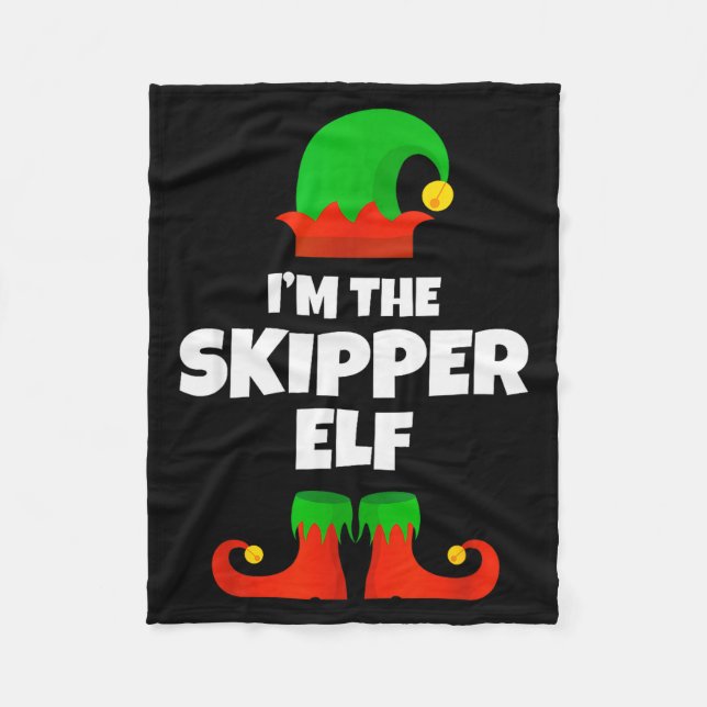 Manta Polar I'm The Skipper Elf Family Pajama Christmas Funny  (Anverso)