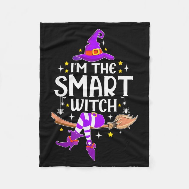 Manta Polar I'm The Smart Witch Halloween Matching Group Costu (Anverso)
