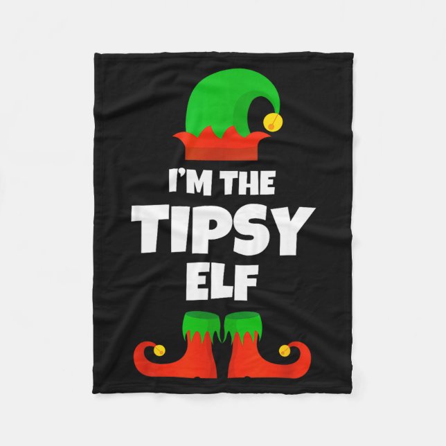 Manta Polar I'm The Tipsy Elf Family Pajama Christmas Funny  (Anverso)