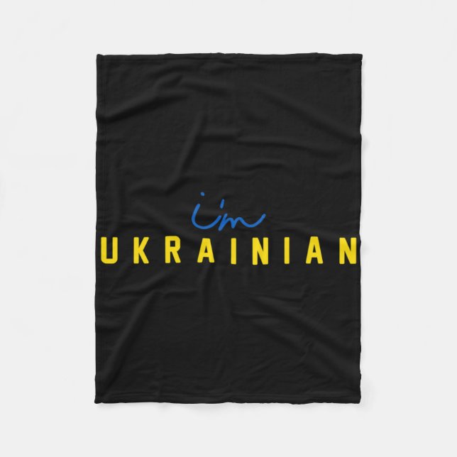 Manta Polar I'm Ukrainian Support Patriotic President Ukraine  (Anverso)