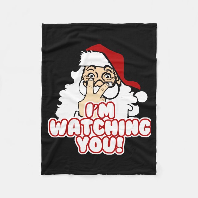 Manta Polar Im Watching You Christmas Santa Claus  (Anverso)