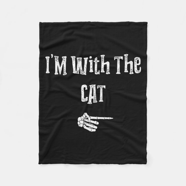 Manta Polar I'm With Cat Halloween Costume Funny Couples Match (Anverso)