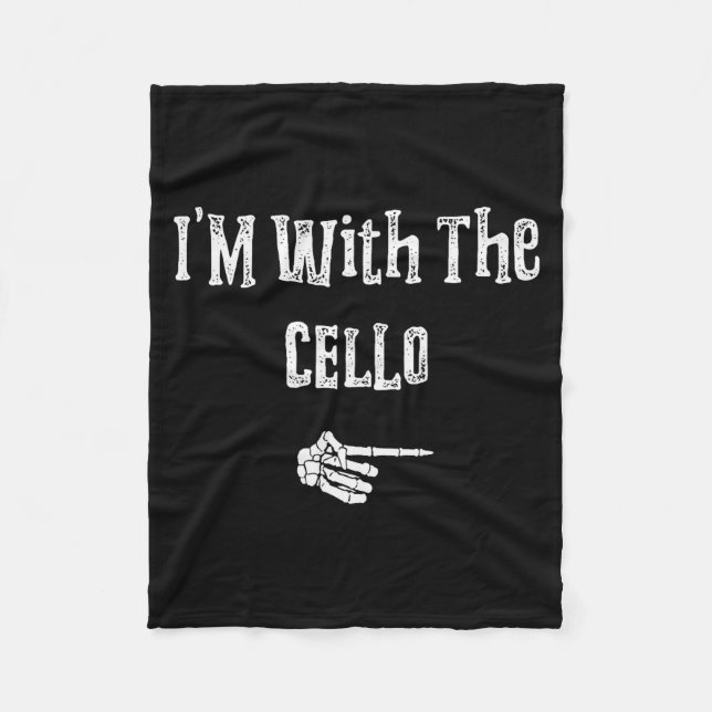 Manta Polar I'm With Cello Halloween Costume Funny Couples Mat (Anverso)