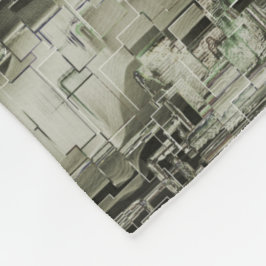 Manta Polar Imagen abstracta de mosaico tallado en tonos grise