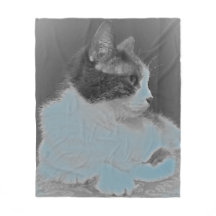 Imagen blanca y gris linda del perfil del gato