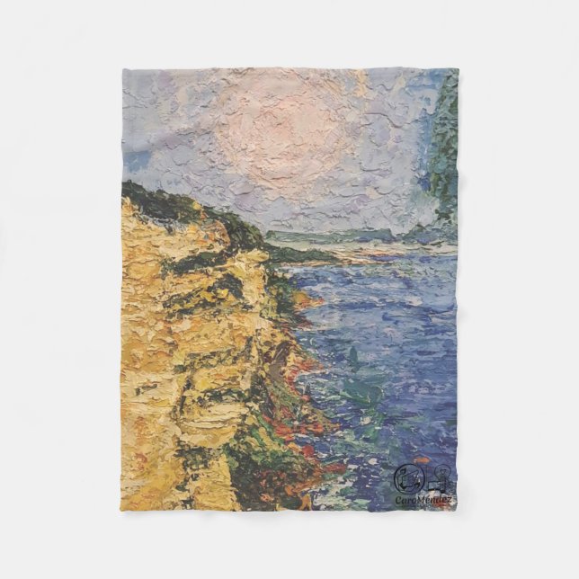 Manta Polar Imagen de mi obra arte Amanecer (Anverso)