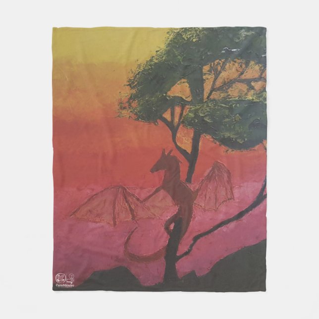 Manta Polar Imagen de mi obra arte Fantasía y realidad (Anverso)