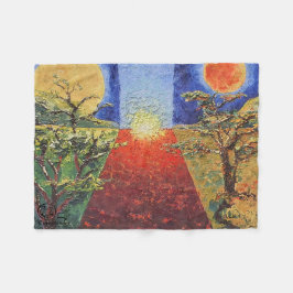 Manta Polar Imagen de mi obra arte La puesta del sol