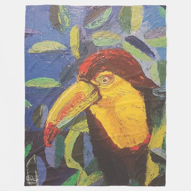 Manta Polar Imagen de mi obra arte Tucán (Anverso)