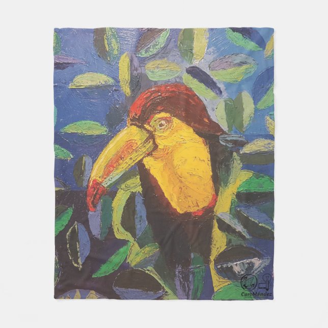 Manta Polar Imagen de mi obra arte Tucán (Anverso)