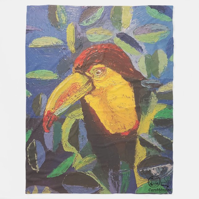 Manta Polar Imagen de mi obra arte Tucán (Anverso)