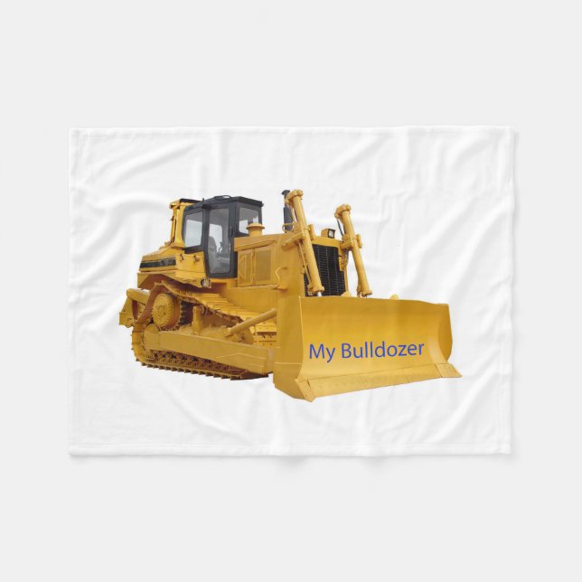 Manta Polar Imagen del bulldozer para Fleece Blanket (Frente (Horizontal))