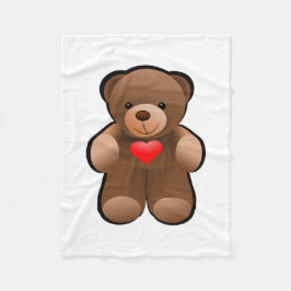 Manta Polar Imagen del oso de peluche