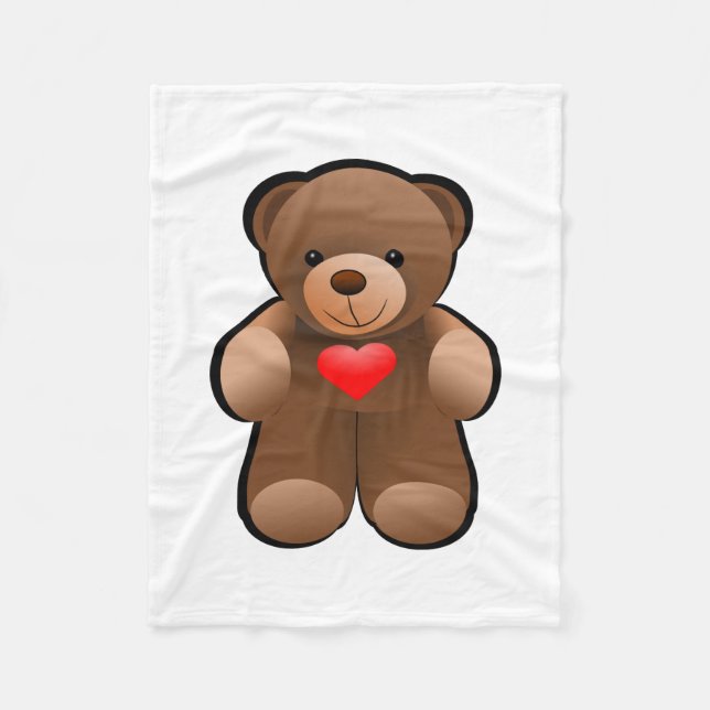 Manta Polar Imagen del oso de peluche (Anverso)