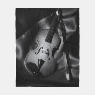 Manta Polar Imagen en blanco y negro de un violín