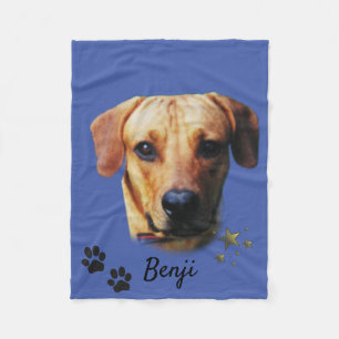 Manta Polar Imagen personalizada de perro fotográfico con una 