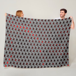 Manta Polar Imagen roja bajo placas grises, formas rectangular