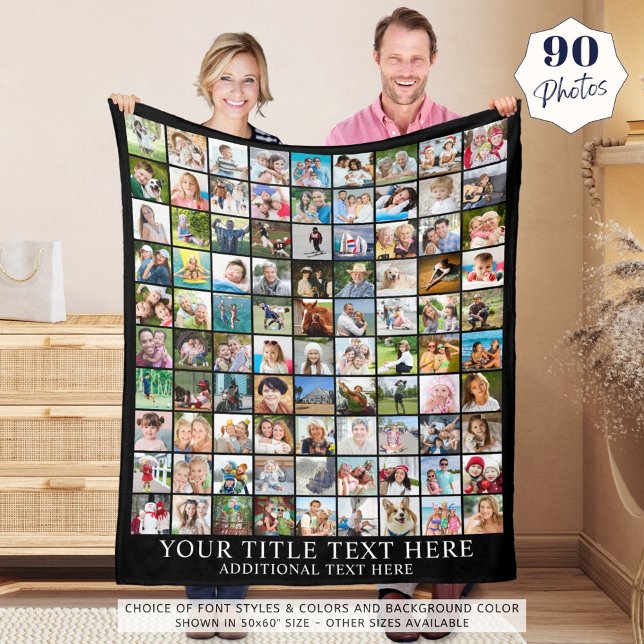 Manta Polar Imágenes personalizadas de Collage de fotos 90 Squ (Subido por el creador)