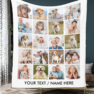 Manta Polar Imágenes personalizadas simples de 20 Collages de 