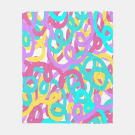 Manta Polar Impresión abstracta de las espirales de Pastel