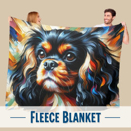 Manta Polar Impresión Acrílica de Perro Cavalier King Charles 