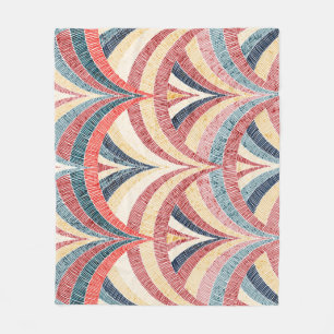 Manta Polar Impresión bohemia bordada sin costura.