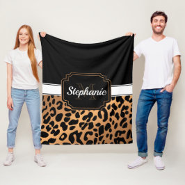 Manta Polar Impresión Cute Leopard