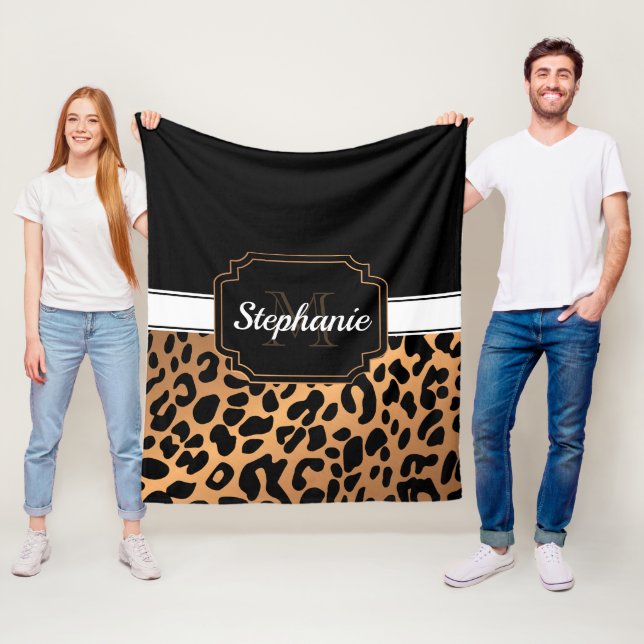 Manta Polar Impresión Cute Leopard (In situ)