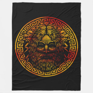 Manta Polar Impresión de arte del antiguo escudo de Zeus