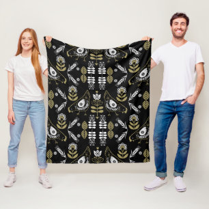 Manta Polar Impresión de arte folclórico de Hen Farm