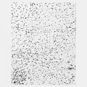 Manta Polar Impresión de bandeja de tinta negra y blanca para 