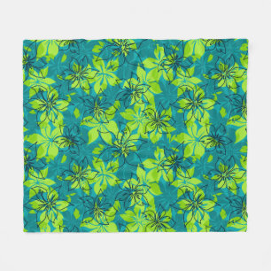 Manta Polar Impresión de camisas de Olowalu Hibiscus Hawaiian