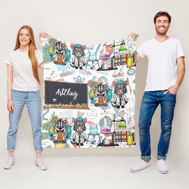 Manta Polar Impresión de científico loco de cebra (In situ)